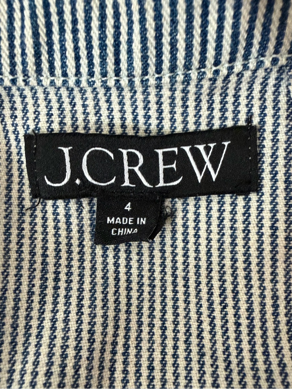 J.Crew Striped Denim Shirt & Mini Skirt Matching Set (Size 4 & 26) - Picture 8 of 14